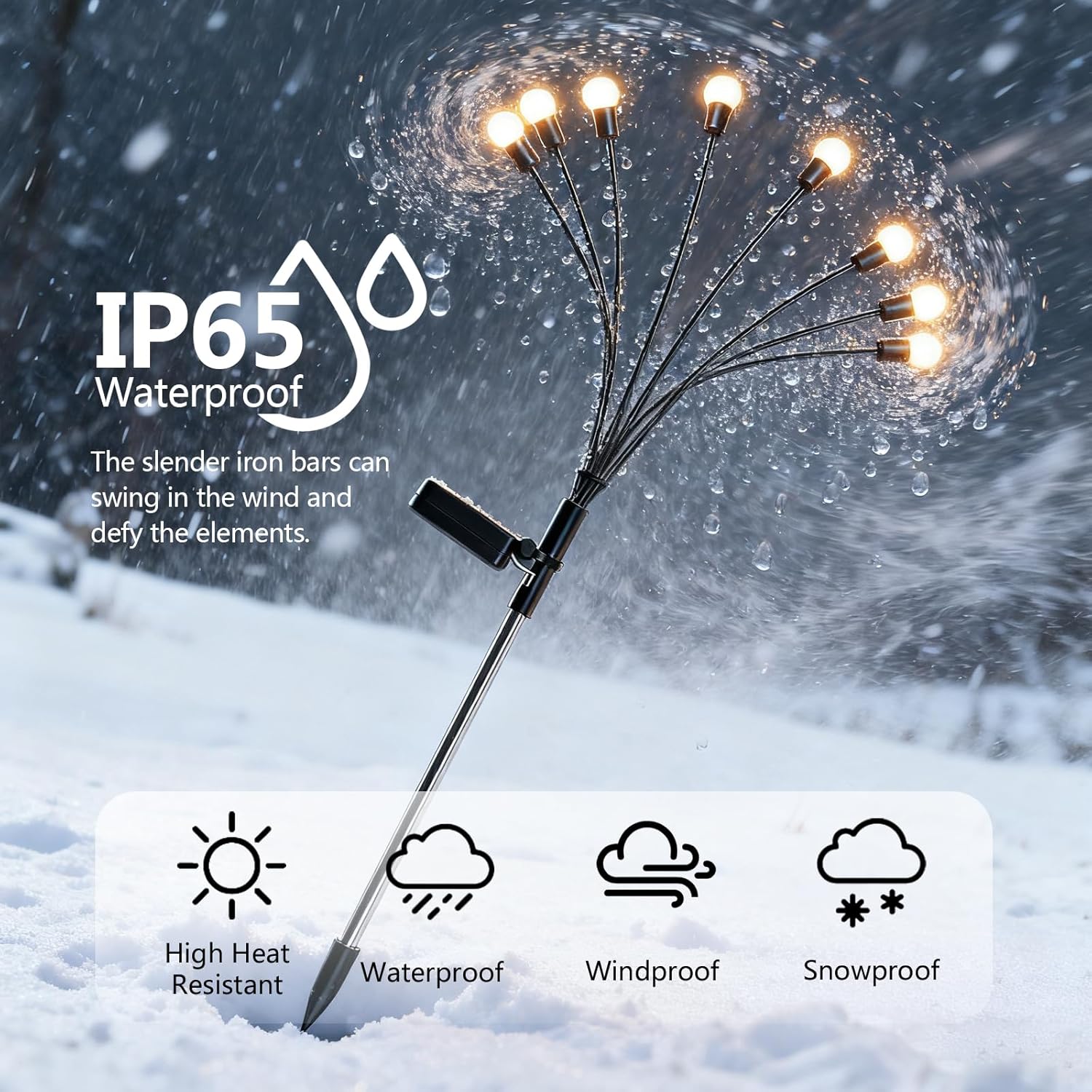 Wanderroot Solar Garden Lights(2-Pack,16 LED),Solar Light Outdoor