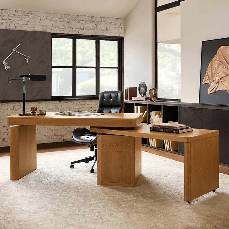 360-Degree Rotating Desk Electric Adjustable Standing Desk with Flip-Top Lid