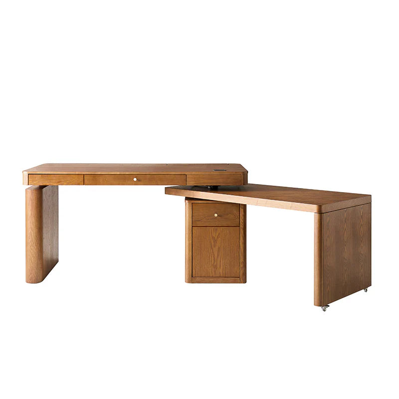 360-Degree Rotating Desk Electric Adjustable Standing Desk with Flip-Top Lid